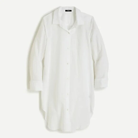 NWT J. Crew Classic Fit Beach Shirt in Linen Cotton Blend Small - Picture 1 of 5